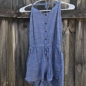 White and Blue Romper
